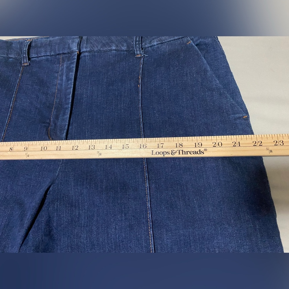 Nine West Jeans Women’s Size 18 Indigo Dark Wash Wide Leg Y2k Plus Size Denim - Picture 7 of 9